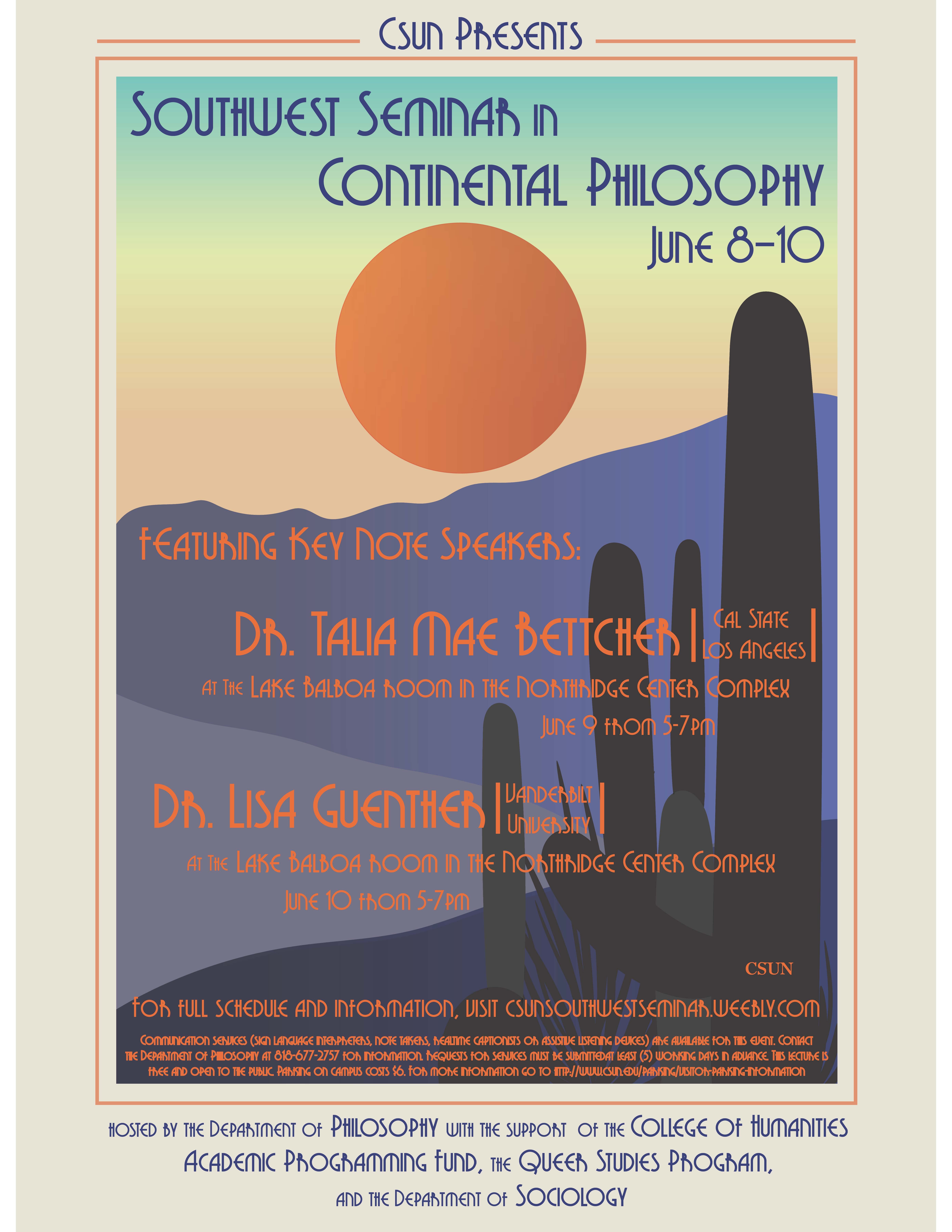 2017 Southwest Seminar in Continental Philosophy