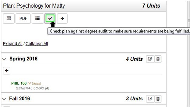 Refresh your audit by clicking the check mark icon.