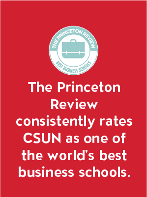 Tile stating that the Princeton Review consistantly rates C-SUN as one of the world's best business schools.