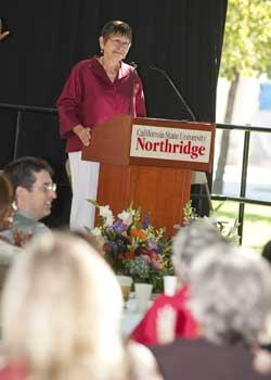 President Koester at 2010 annual convocation delivering speech