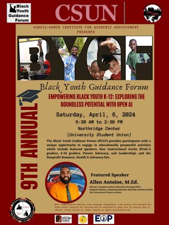 9th Annual Black Youth Guidance Forum Event Flyer