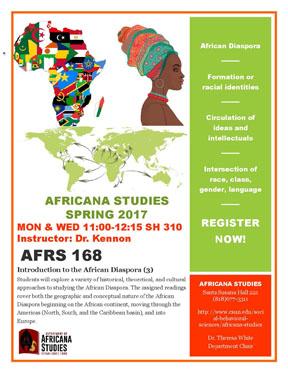 AFRS 168: Introduction to the African Diaspora Flyer