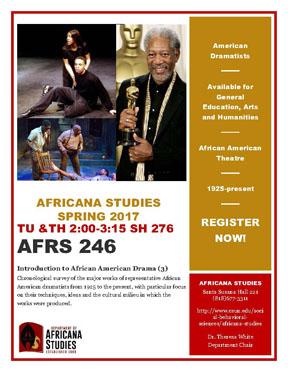 AFRS 246: Introduction to African American Drama 3)