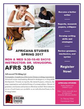 AFRS 350: Advanced Writing Flyer
