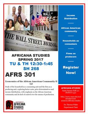 AFRS 301: Economics of the African American Community II Flyer