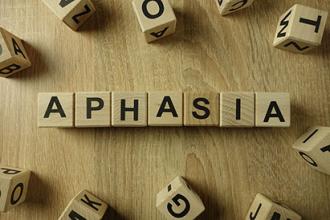 blocks spell out the word aphasia