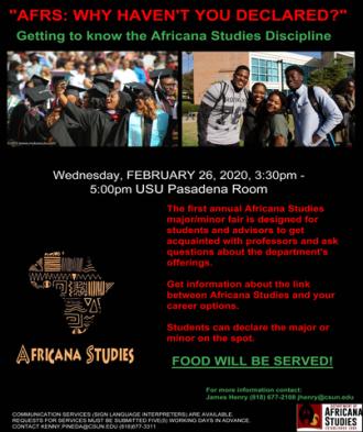 Africana Studies Major/Minor Fair Flyer