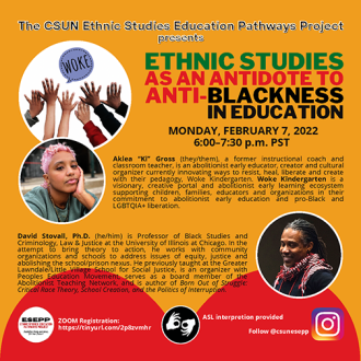 ESEPP Ethnic Studies Education Pathways Project: Ethnic Studies as an Antidote to Anti-Blackness in Education Event Flyer