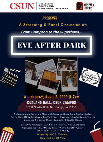 "Eve After Dark" Film Screening Event Flyer