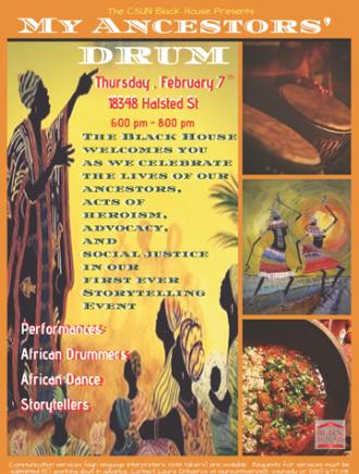 My Ancestors' Drum Event flyer