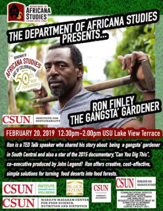 Ron Finley, TED Talk Speaker and Gangsta Gardener Event Flyer