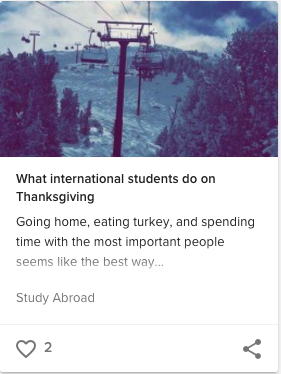 What international students do on Thanksgiving example entry