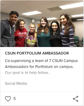 CSUN Portfolium Ambassadors. 