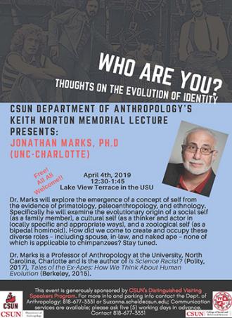 Keith Morton Lecture Flyer with Dr. Jonathan Marks