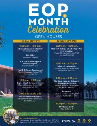 EOP Month Celebration Open Houses