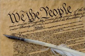 Photo of the United States Constitution 