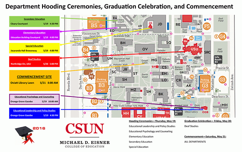 2016 COE Hooding Ceremonies map