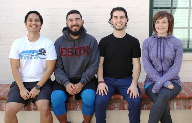 CSUN students, Dennis Villa, Richard Soto, Andre Darbidian, and Alia Philips