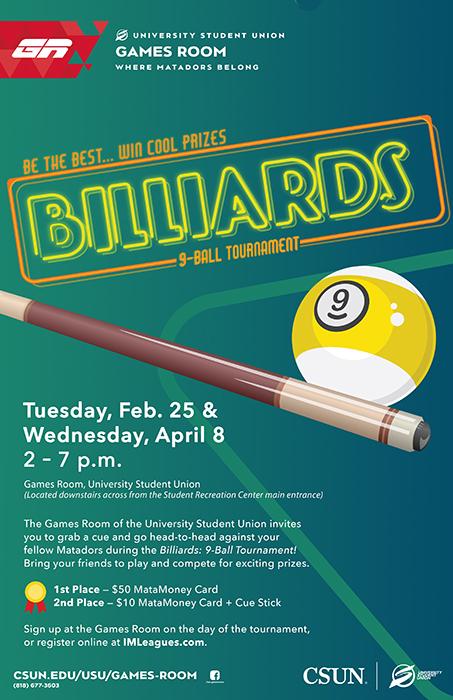 Games Room: Billiards 9-Ball Tournament Series