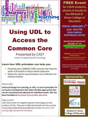 Cover page of CAST UDL Flyer