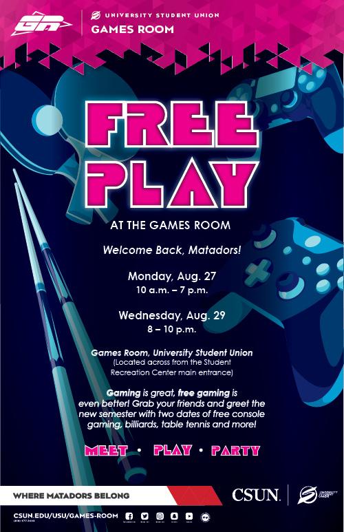 Free Play at the Games Room poster