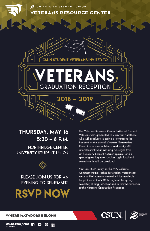 Veterans Graduation Reception 2018 - 2019 poster