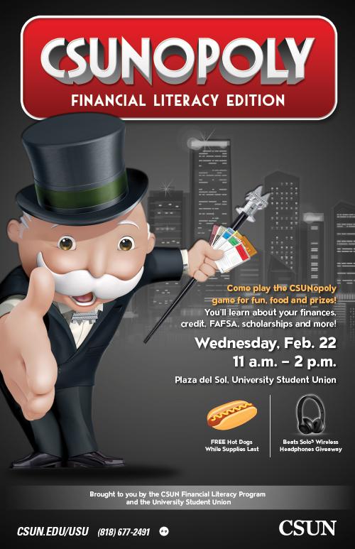 CSUNopoly: Financial Literacy Edition coming to the Plaza del Sol, USU