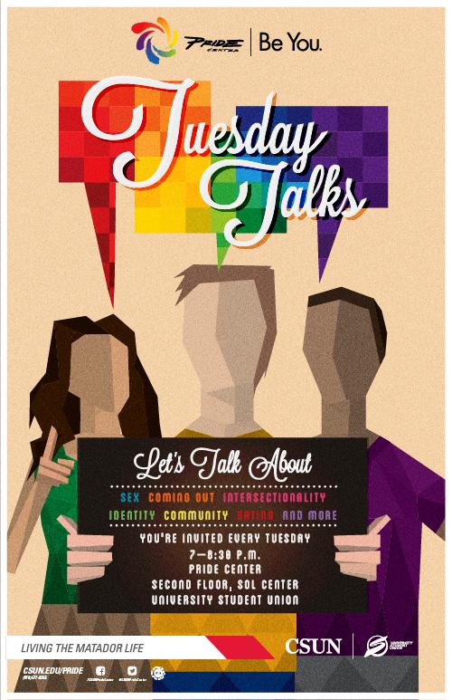 Tuesday Talks @ the Pride Center, USU | 7 - 8:30