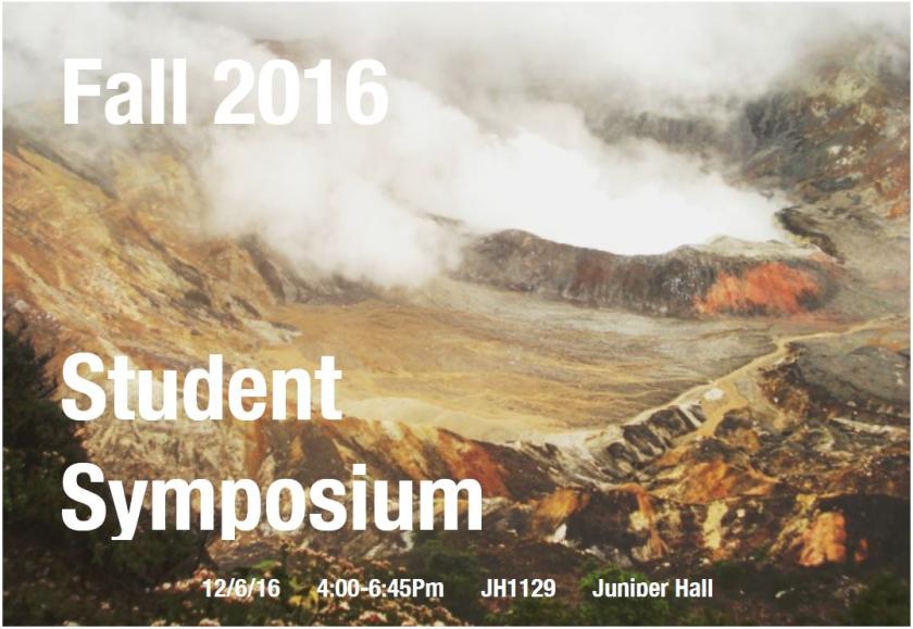 Fall 2016 student symposium