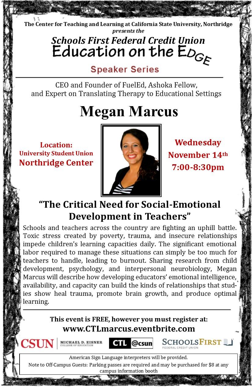 Education on the Edge with Megan Marcus, &quot;The Critical Need for Social-Emotional Development in Teachers&quot;