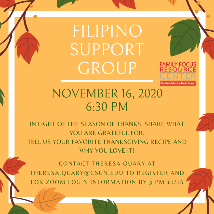 November Filipino Support Group