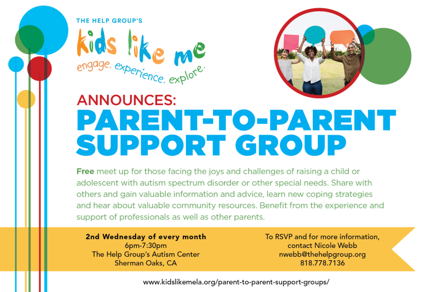 Kids Like Me Parent Support Groups_SFV Flyer