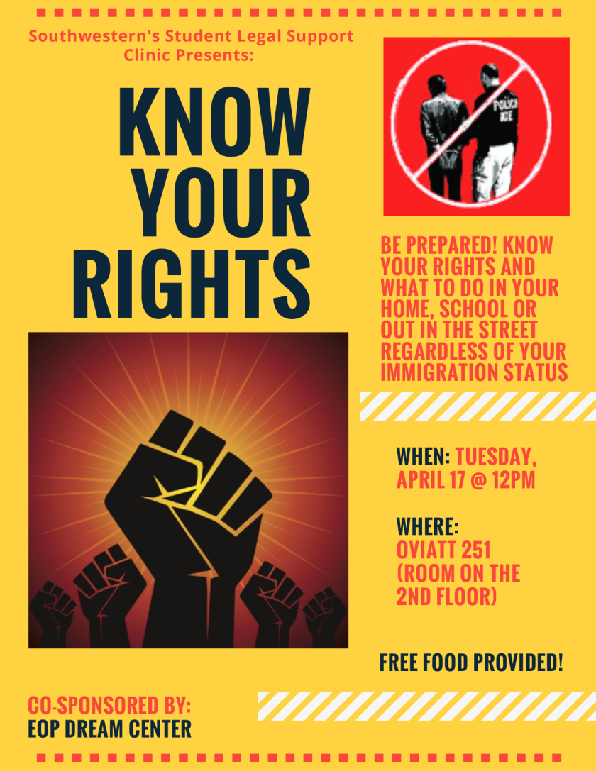 Know Your Rights Workshop Flyer