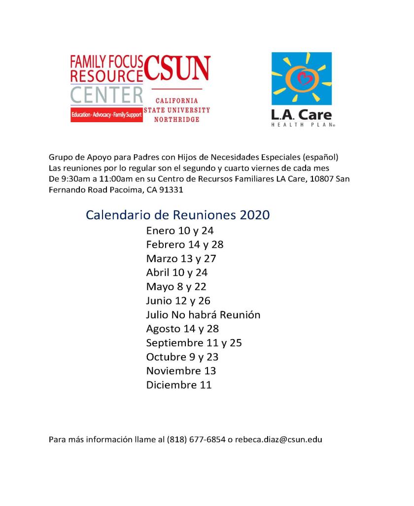 LA Care_2020 Schedule