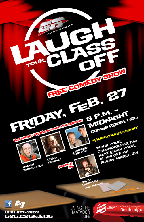 Laugh Your Class Off at the Games Room Feb. 27