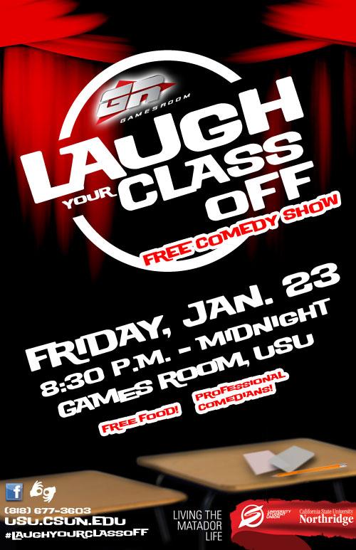 Laugh Your Class Off at the Games Room Jan. 23