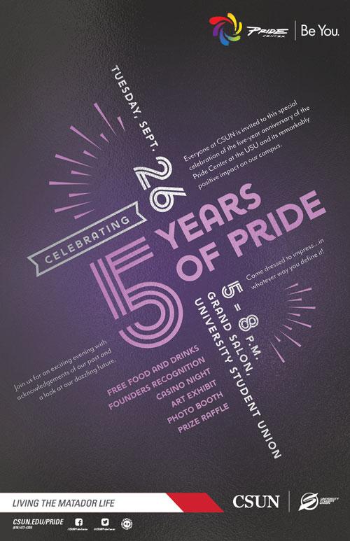 Celebrating 5 Years of Pride | Tuesday, September 26, 5 to 8 p.m. at the Grand Salon, USU