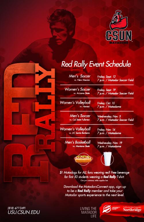Red Rally Event Schedule
