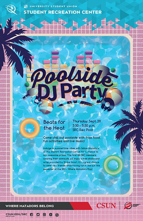 Poolside DJ Party poster