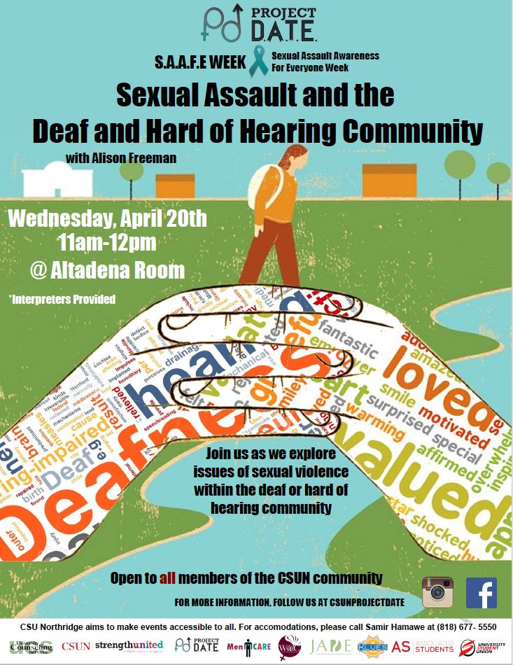 Project DATE SAAFE Week Sexual Assault and the Deaf and Hard of Hearing Community