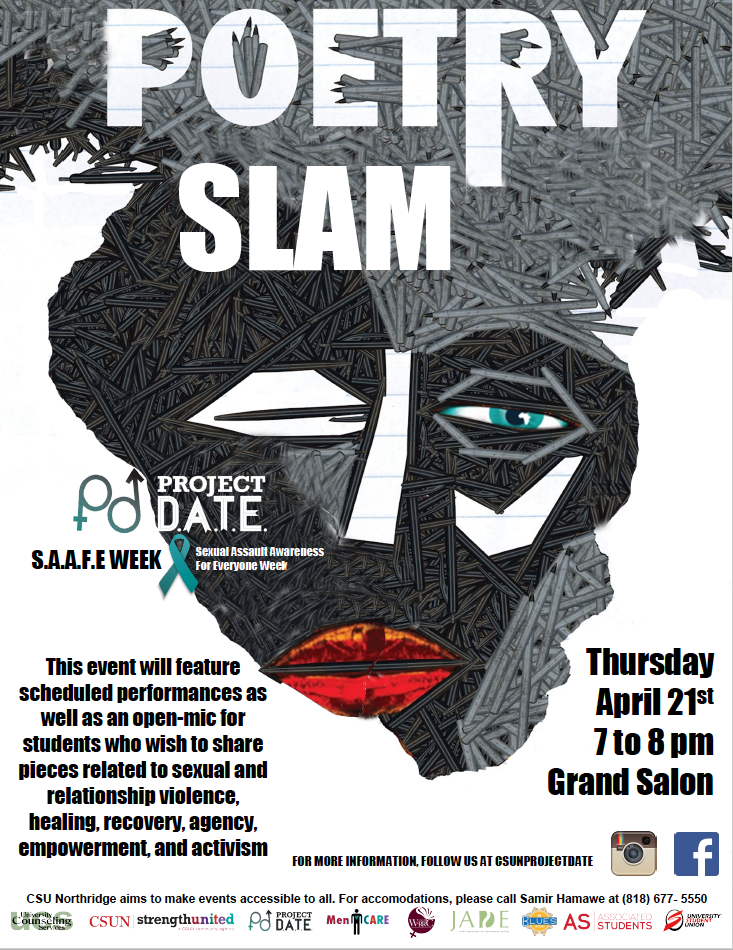 Project DATE SAAFE Week Poetry Slam Flyer Deck Image