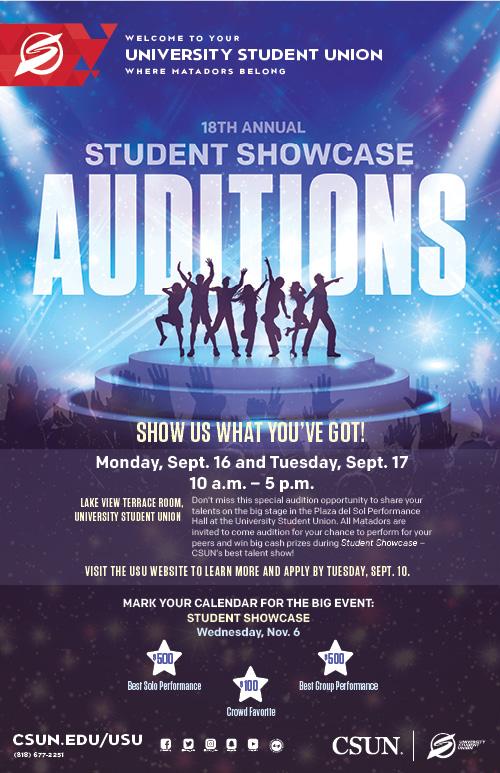 18th Annual Student Showcase Auditions