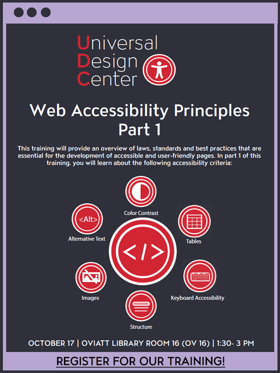 web accessibility principles flyer