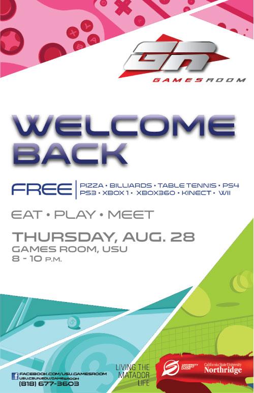 Welcome Back Event at the USU Games Room
