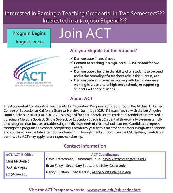 Join the ACT Program!