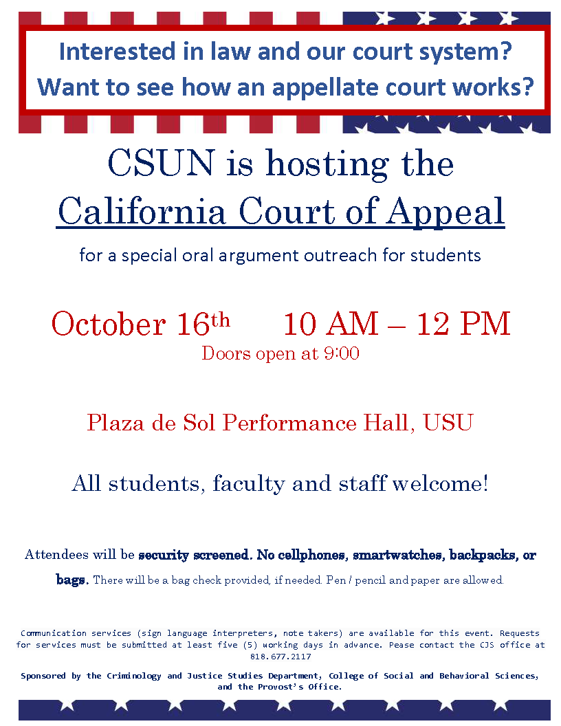 Ca Court of appeals flyer