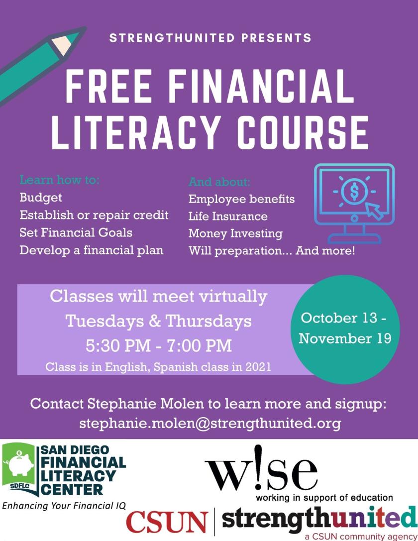 Fall Financial Literacy Course - English