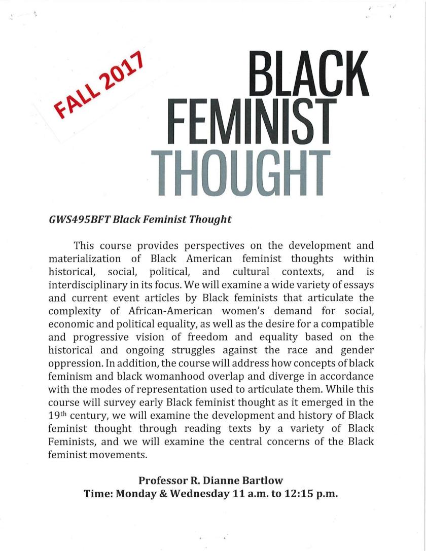 GWS 495 Black Feminist Thought