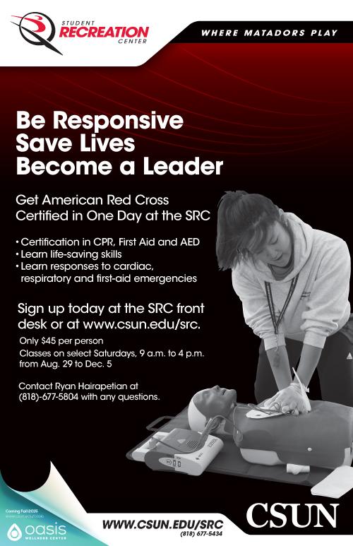 American Red Cross CPR, First Aid and AED Classes at the SRC 