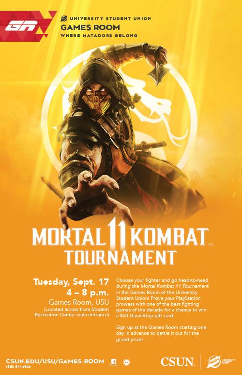 Mortal Kombat 11 Tournament poster